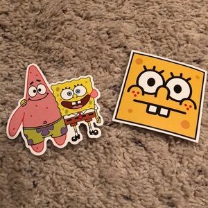 Set of two spongebob stickers